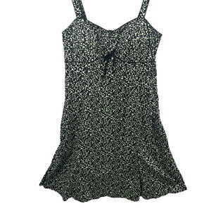 R&K Originals‎ VTG Women's Strap Floral Dress Black/White fit and flare Sz 12